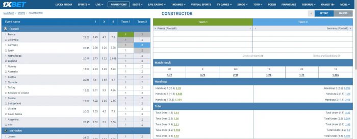 1xbet review of features